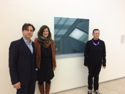 Künstlerin Andrea Eitel, Galerieleiterin Holle Nann und Redner Dr. Tobias Wall