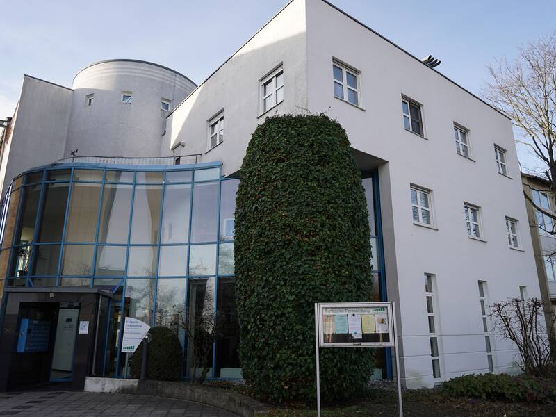 Der Eingangsbereich des Treffpunkts in der Parksiedlung