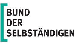 Logo des Bunds für Selbstständige. Links ist eine grüne Linie zu sehen, rechts daneben ist Bund der Selbständigen zu lesen.