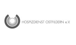 Das Bild zeigt ein Logo mit einem kreisförmigen Design links und dem Schriftzug "HOSPIZDIENST OSTFILDERN e.V." rechts davon.