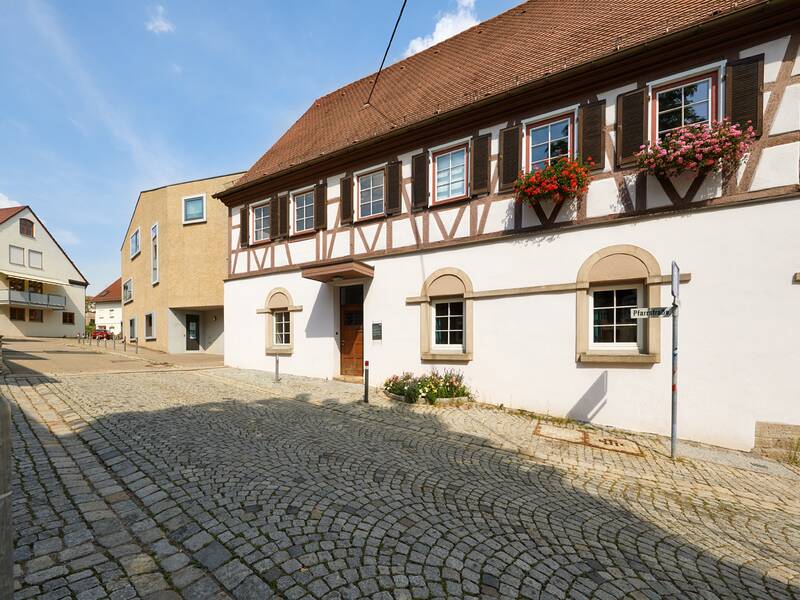 Das Alte Rathaus in Kemnat ist ein Fachwerkhaus