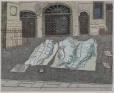 Robert Förch, „Drei Schläfer auf der Piazza“, 1990