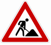 Warnschild Baustelle